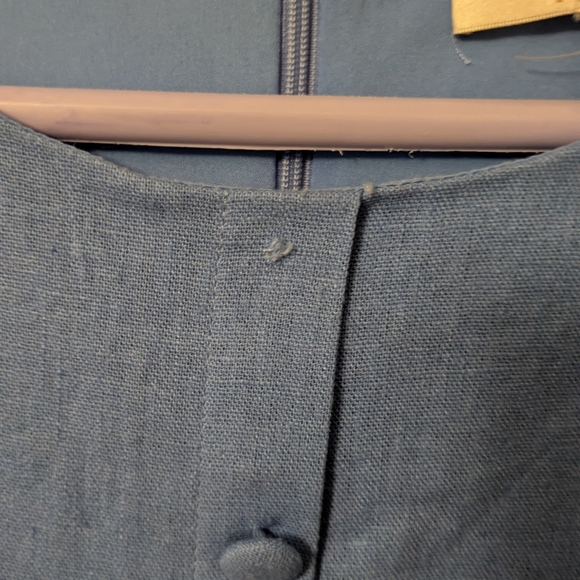 Wayf Blue Sleeveless Button-Down Dress - Picture 3 of 6